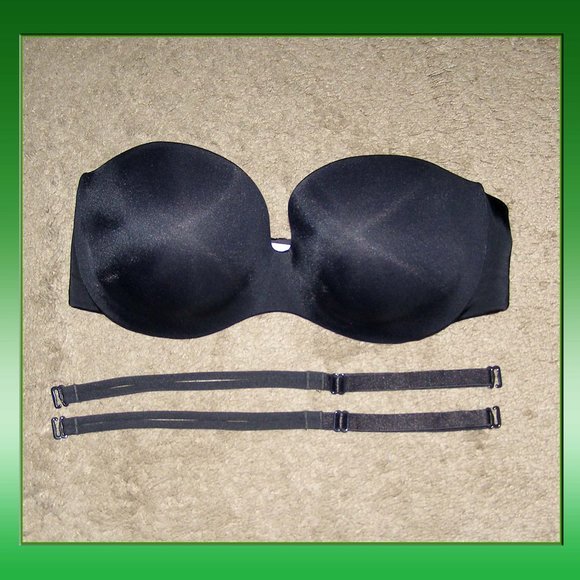 NEW 34C Warner's Black Strapless Bra w/Removable straps - Picture 1 of 7